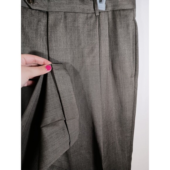 Joseph Abboud Wool USA Suit Blazer Jacket Pleated Pants Mens Tan Size 44L 38W - Picture 3 of 12